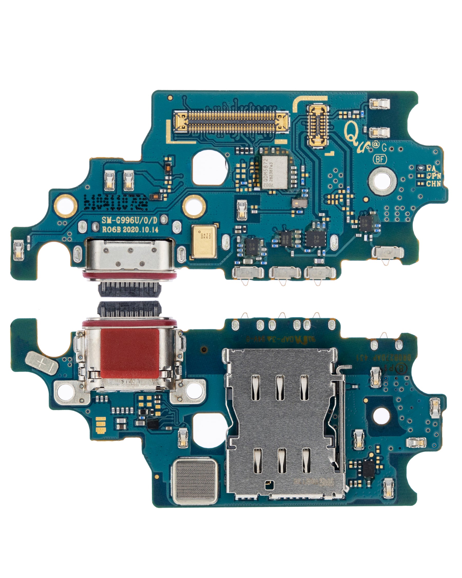 Charging Port Board With Sim Card Reader Compatible For Samsung Galaxy S21 Plus  Replacement (G996U) (US Version)