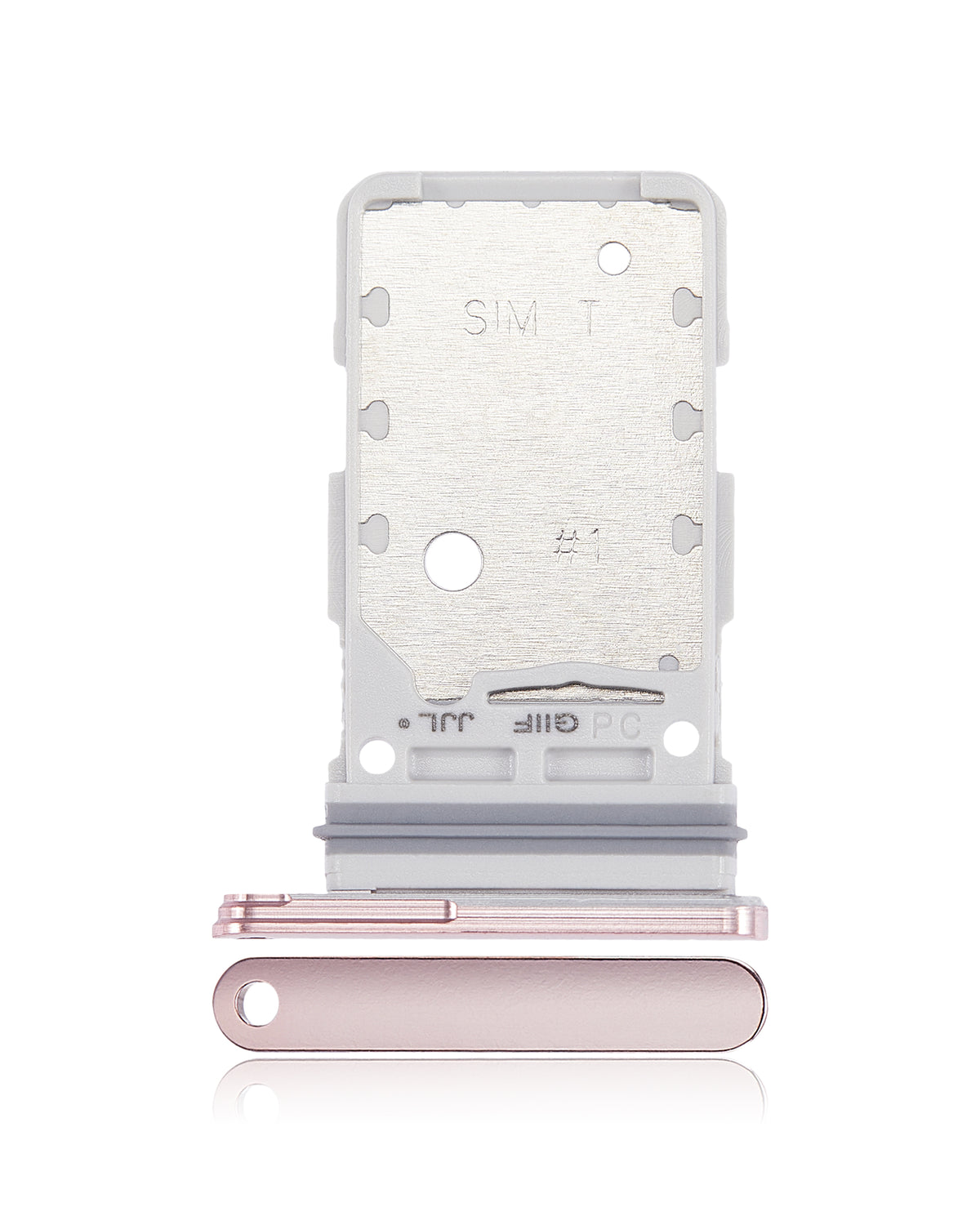 Dual Sim Card Tray Compatible For Samsung Galaxy S21 Plus Replacement (Phantom Pink)