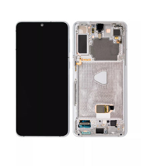 OLED Assembly With Frame Compatible For Samsung Galaxy S21 Plus 5G Replacement (Service Pack) (Phantom Silver)