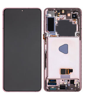 Replacement OLED Assembly With Frame Compatible For Samsung Galaxy S21 Plus 5G (Refurbished) (Phantom Violet / Pink / Gold)