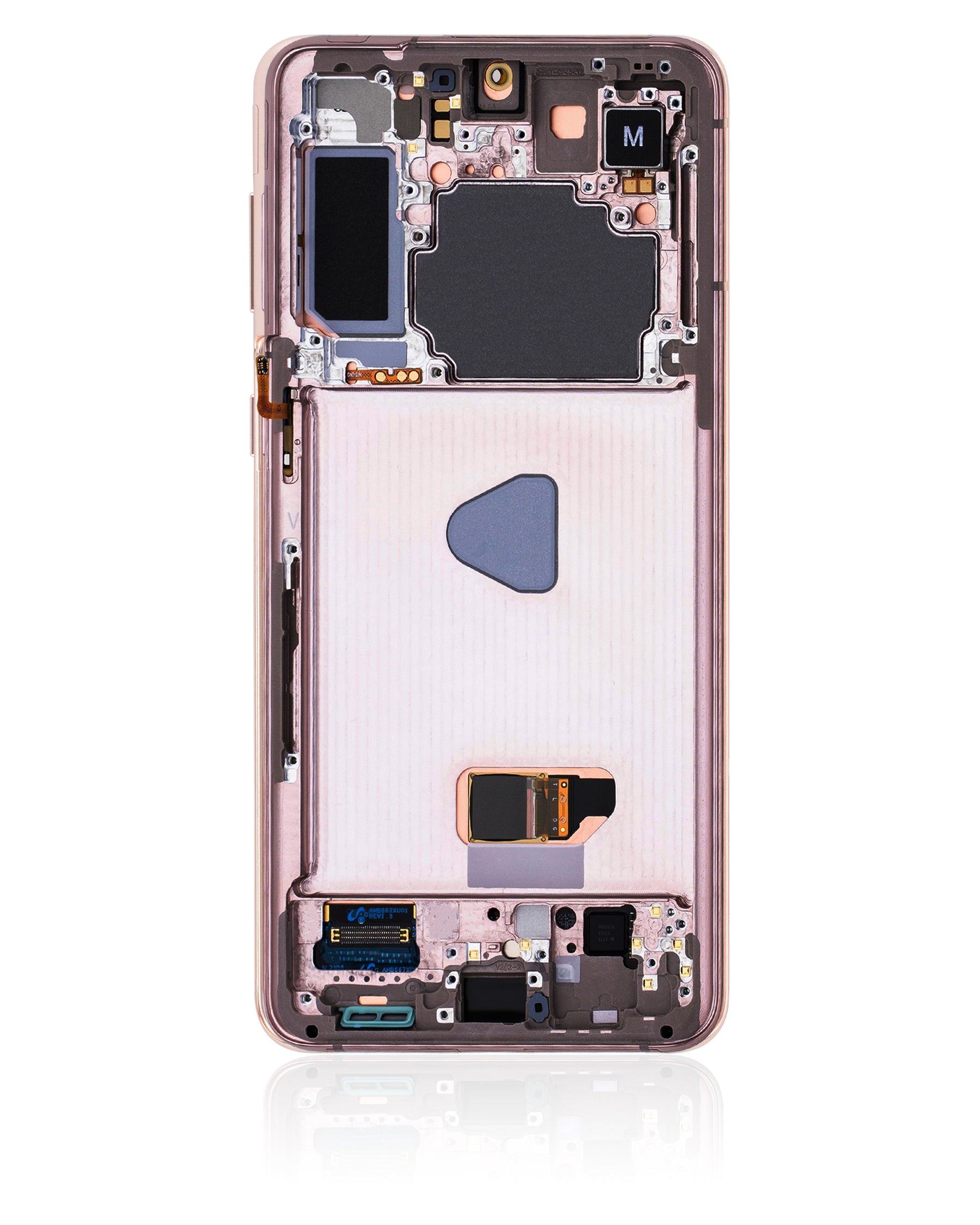 Replacement OLED Assembly With Frame Compatible For Samsung Galaxy S21 Plus 5G (Refurbished) (Phantom Violet / Pink / Gold)