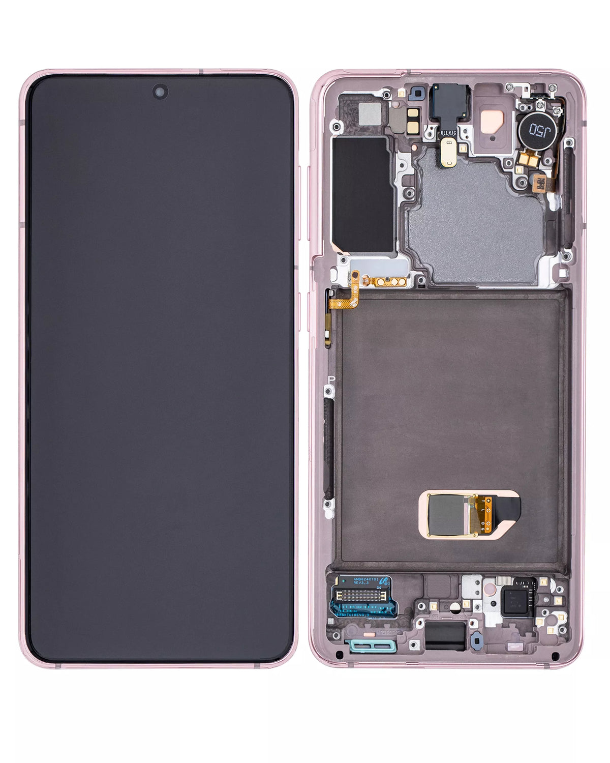 OLED Assembly With Frame Compatible For Samsung Galaxy S21 5G Replacement  (Service Pack) (Phantom Violet)