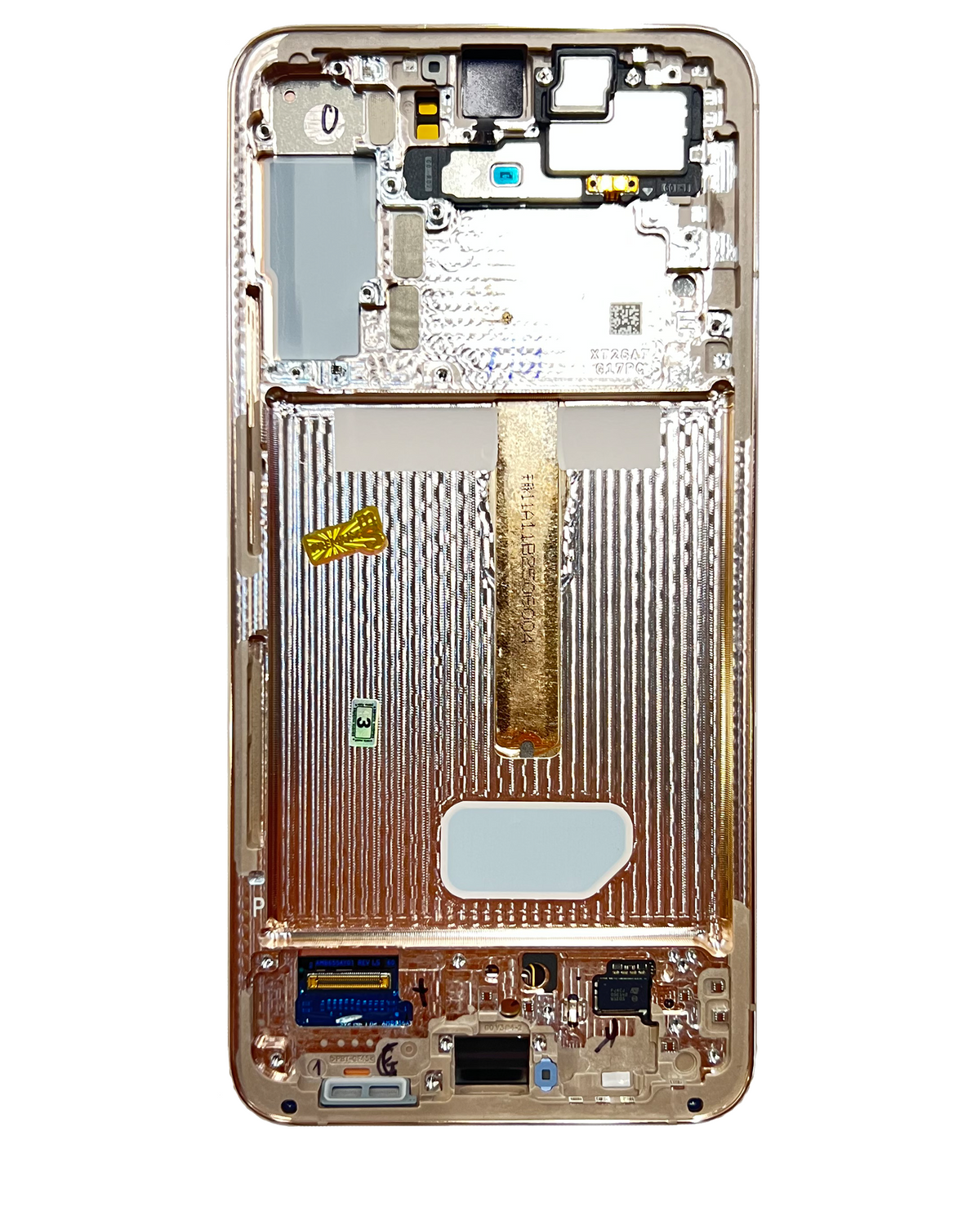 OLED Assembly With Frame Compatible For Samsung Galaxy S22 Plus 5G Replacement(Service Pack) (Pink Gold)