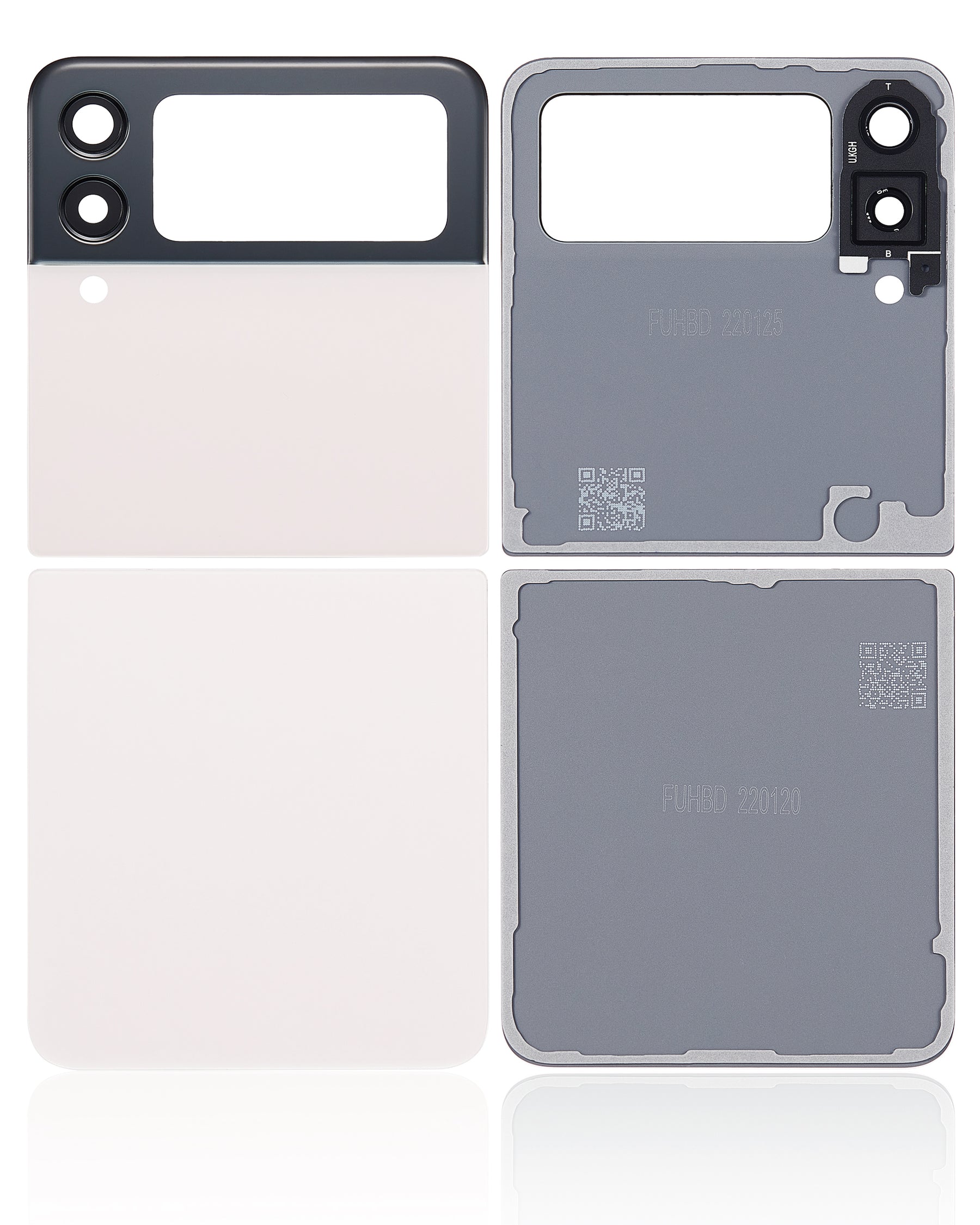 Back Cover Glass With Camera Lens Compatible For Samsung Galaxy Z Flip 3 5G Replacement  (Vemake) (White)