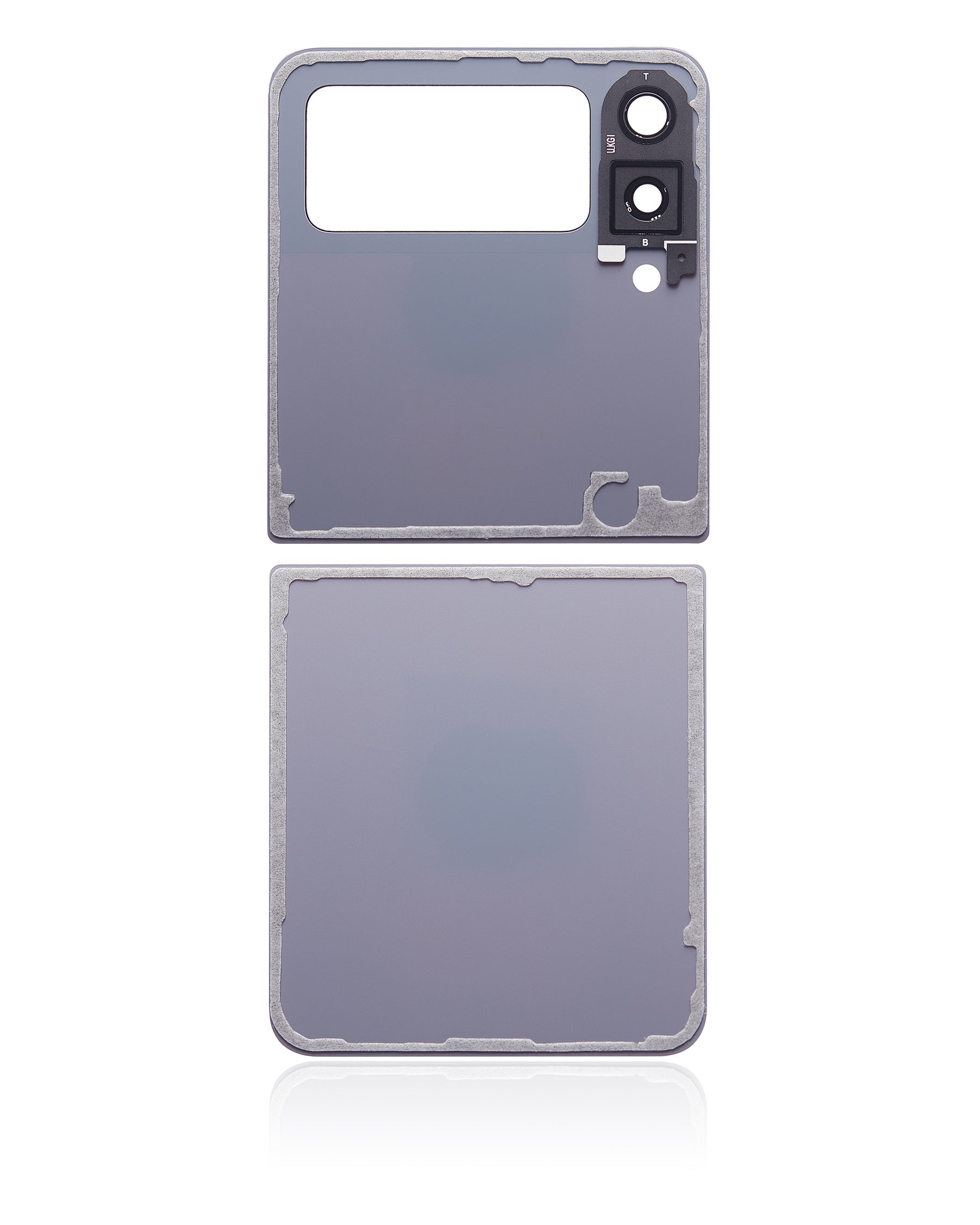 Replacement Back Cover Glass With Camera Lens Compatible For Samsung Galaxy Z Flip 3 5G (Vemake) (Lavender)