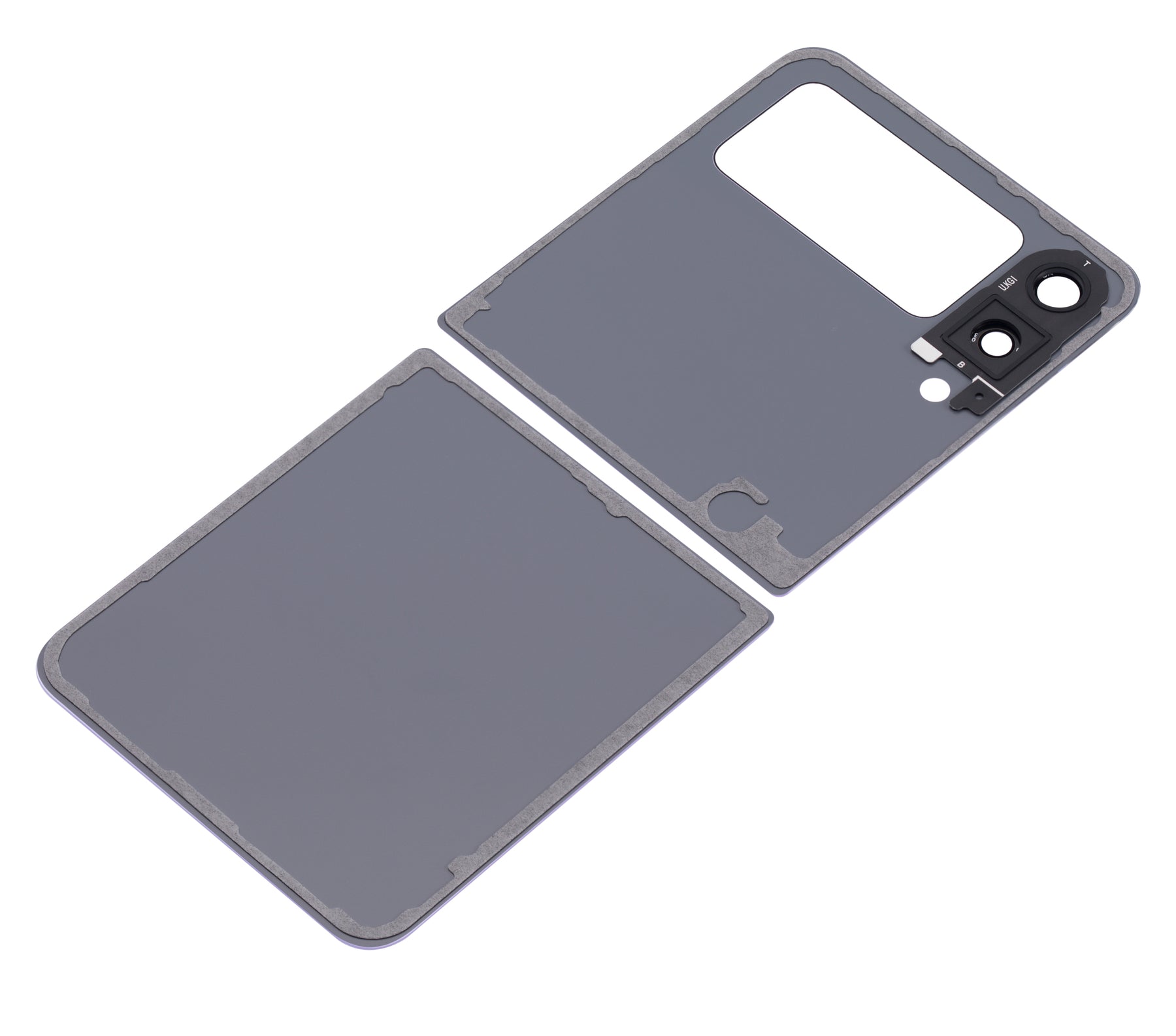 Replacement Back Cover Glass With Camera Lens Compatible For Samsung Galaxy Z Flip 3 5G (Vemake) (Lavender)