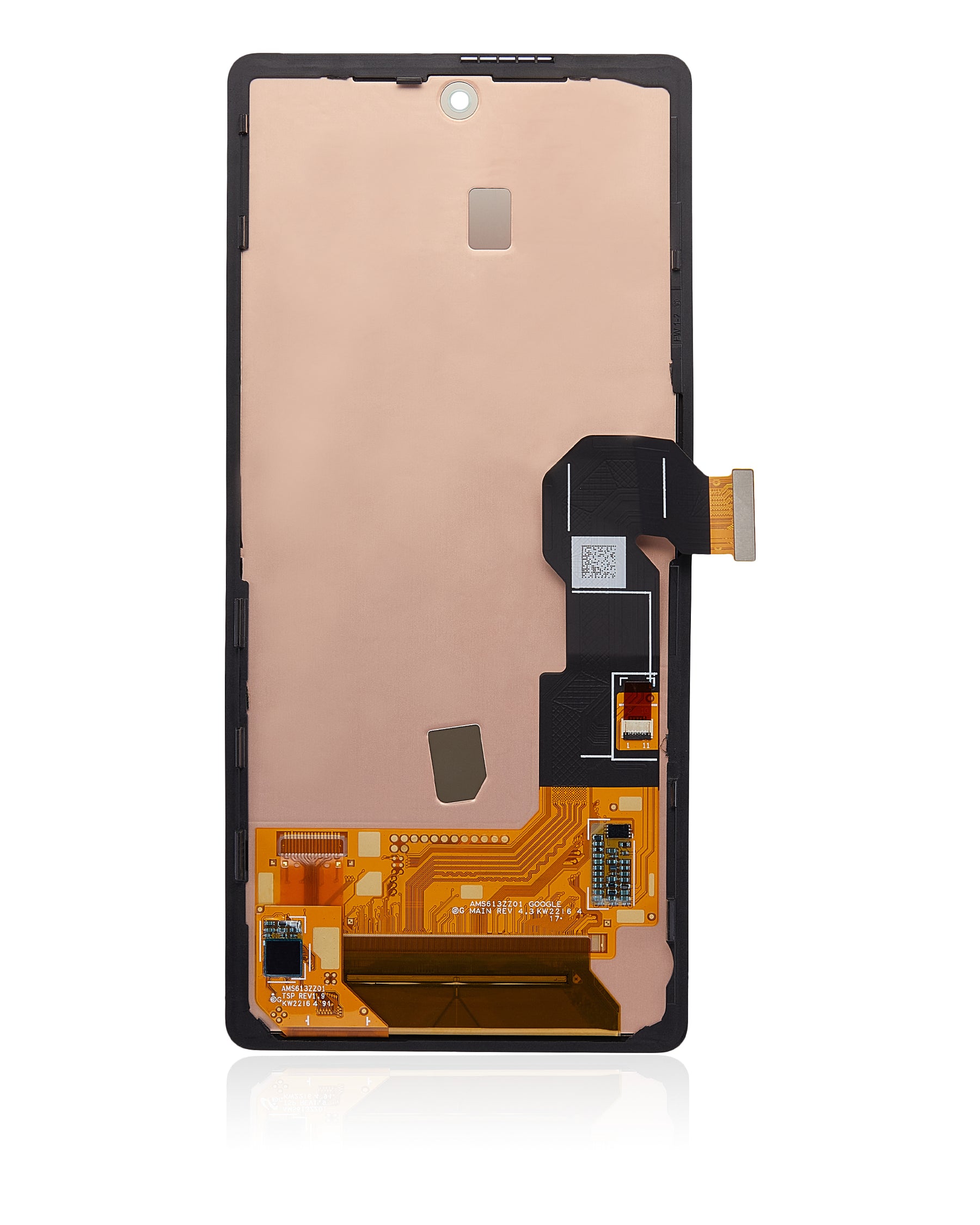 Replacement OLED Assembly With Frame (Without Finger Print Sensor) Compatible For Google Pixel 6A (Refurbished) (All Colors)