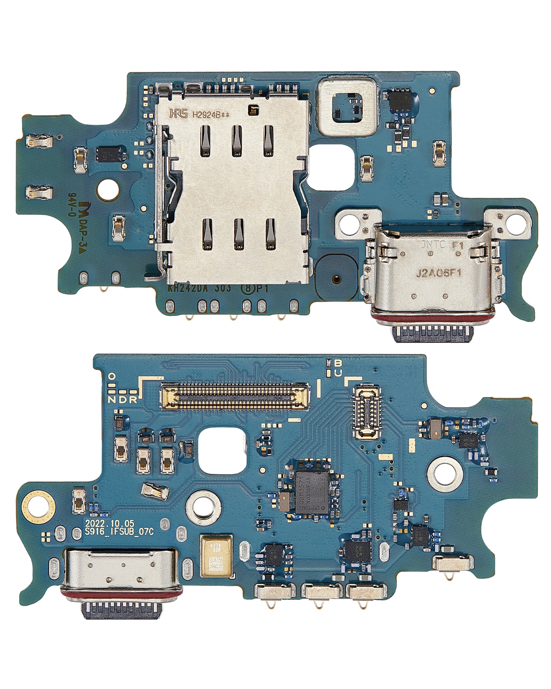 Charging Port Board With Sim Card Reader Compatible For Samsung Galaxy S23 Plus 5G Replacement (S916B) (International Version)