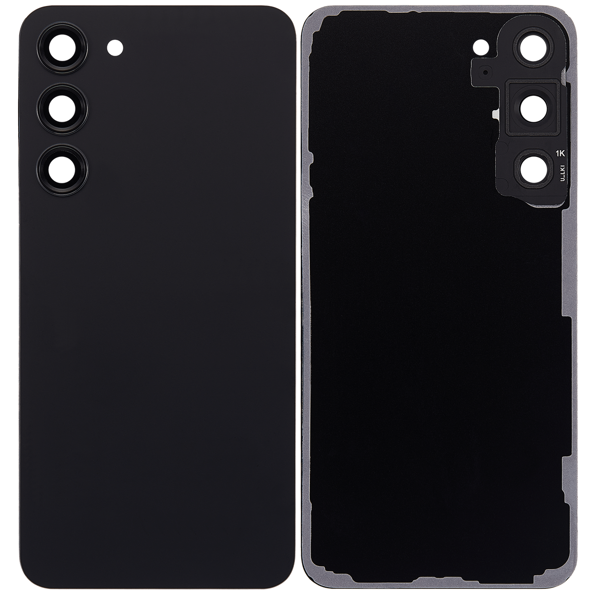 Back Cover Glass With Camera Lens Replacement Compatible For Samsung Galaxy S23 Plus 5G  (No Logo) (Vemake) (Phantom Black)