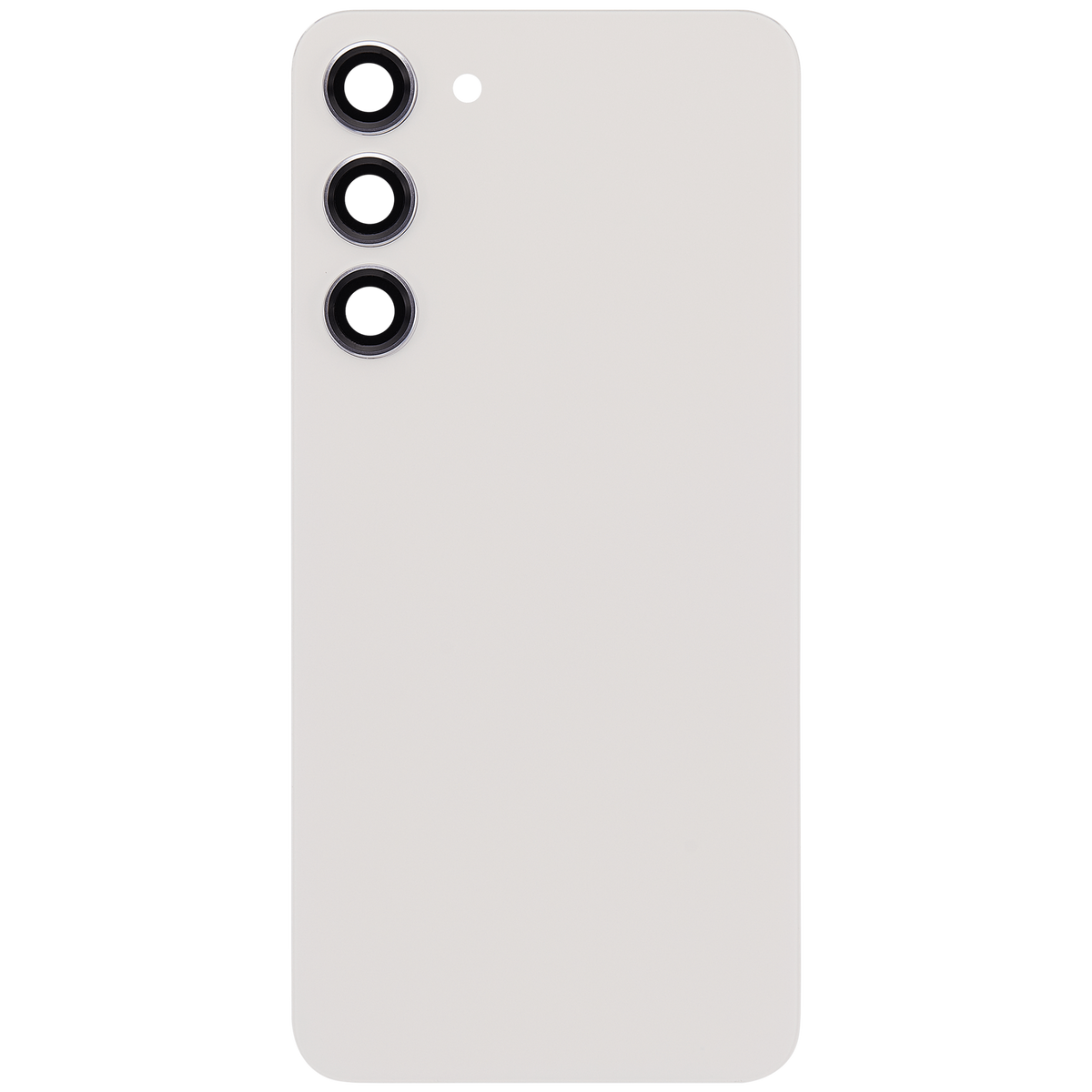 Back Cover Glass With Camera Lens Compatible For Samsung Galaxy S23 Plus 5G Replacement(No Logo) (Vemake) (Cream)