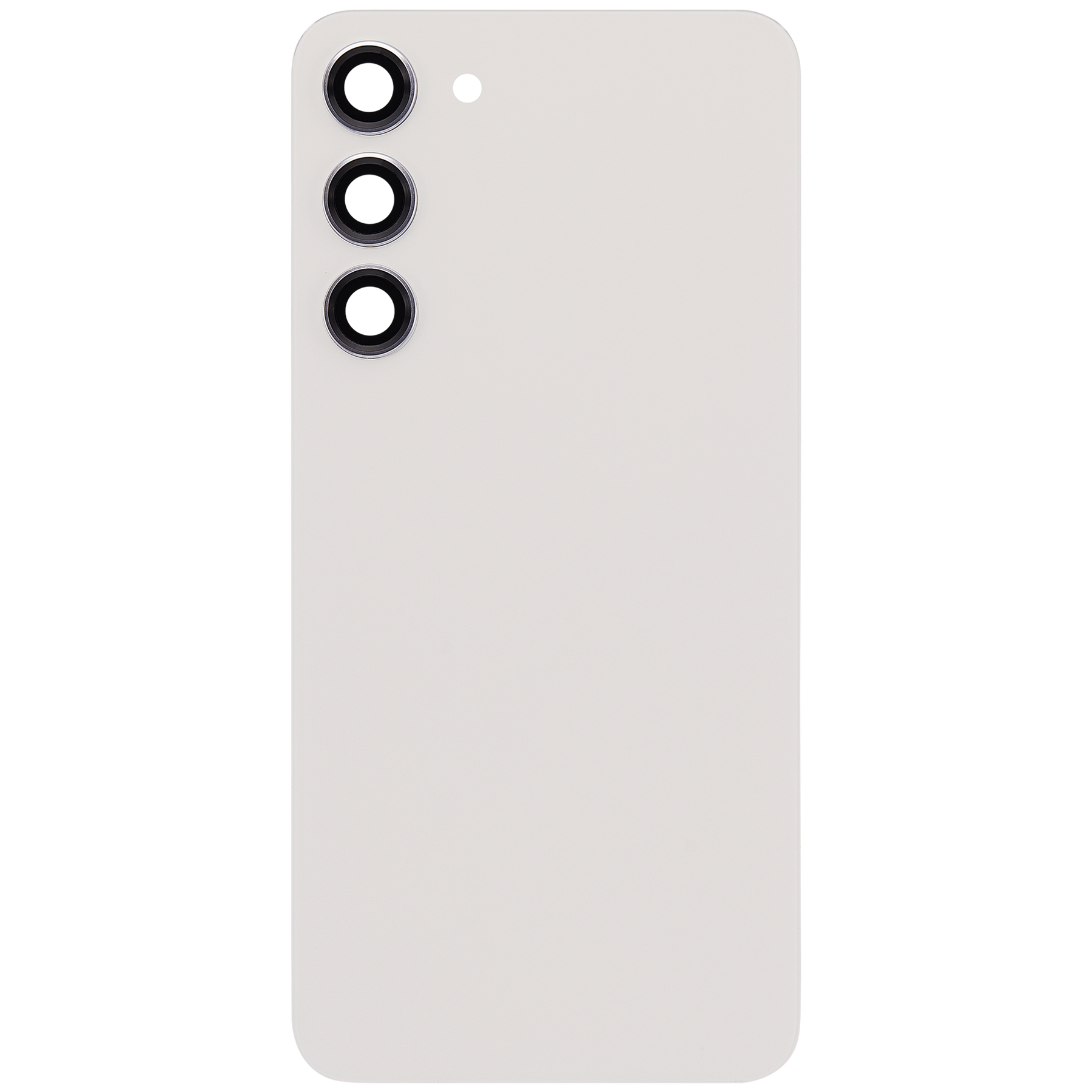 Back Cover Glass With Camera Lens Compatible For Samsung Galaxy S23 Plus 5G Replacement(No Logo) (Vemake) (Cream)