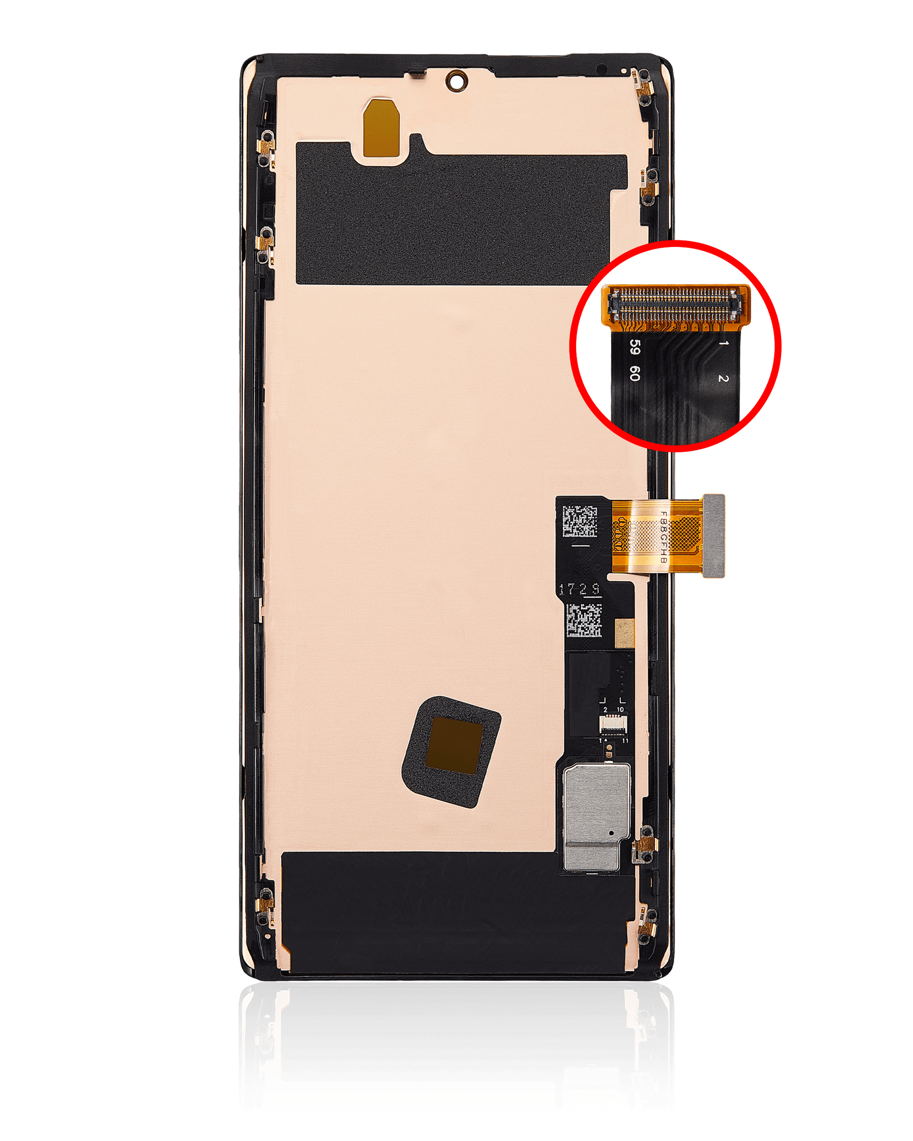 OLED Assembly With Frame (Without Finger Print Sensor) Compatible For Google Pixel 6 Pro Replacement (Vemake) (All Colors)