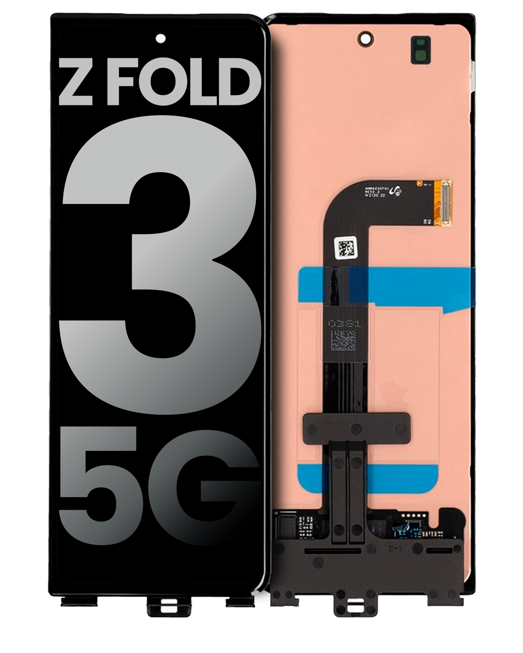 Replacement Outer OLED Assembly Without Frame Compatible For Samsung Galaxy Z Fold 3 5G (Used OEM Pull: Grade A/B) (All Colors)