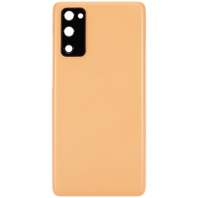 Back cover Glass With Camera Lens Compatible For Samsung Galaxy S20 FE 5G  Replacement (Vemake) (Cloud Orange)