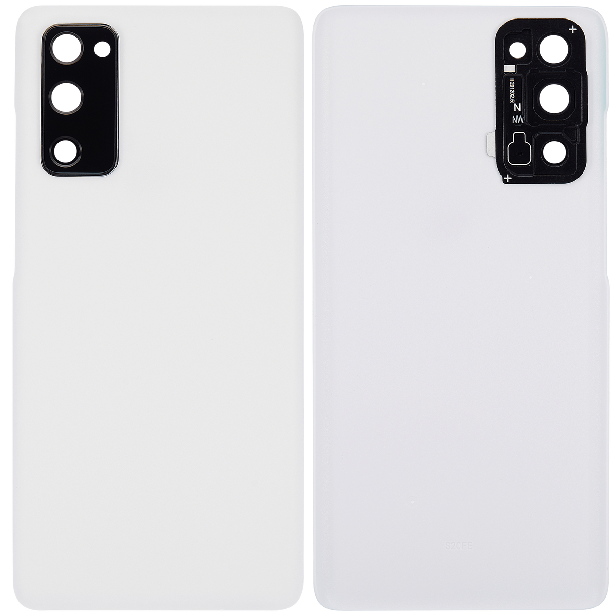 Back cover Glass With Camera Lens Compatible For Samsung Galaxy S20 FE 5G Replacement by Macfactory.Store (Vemake) (Cloud White)