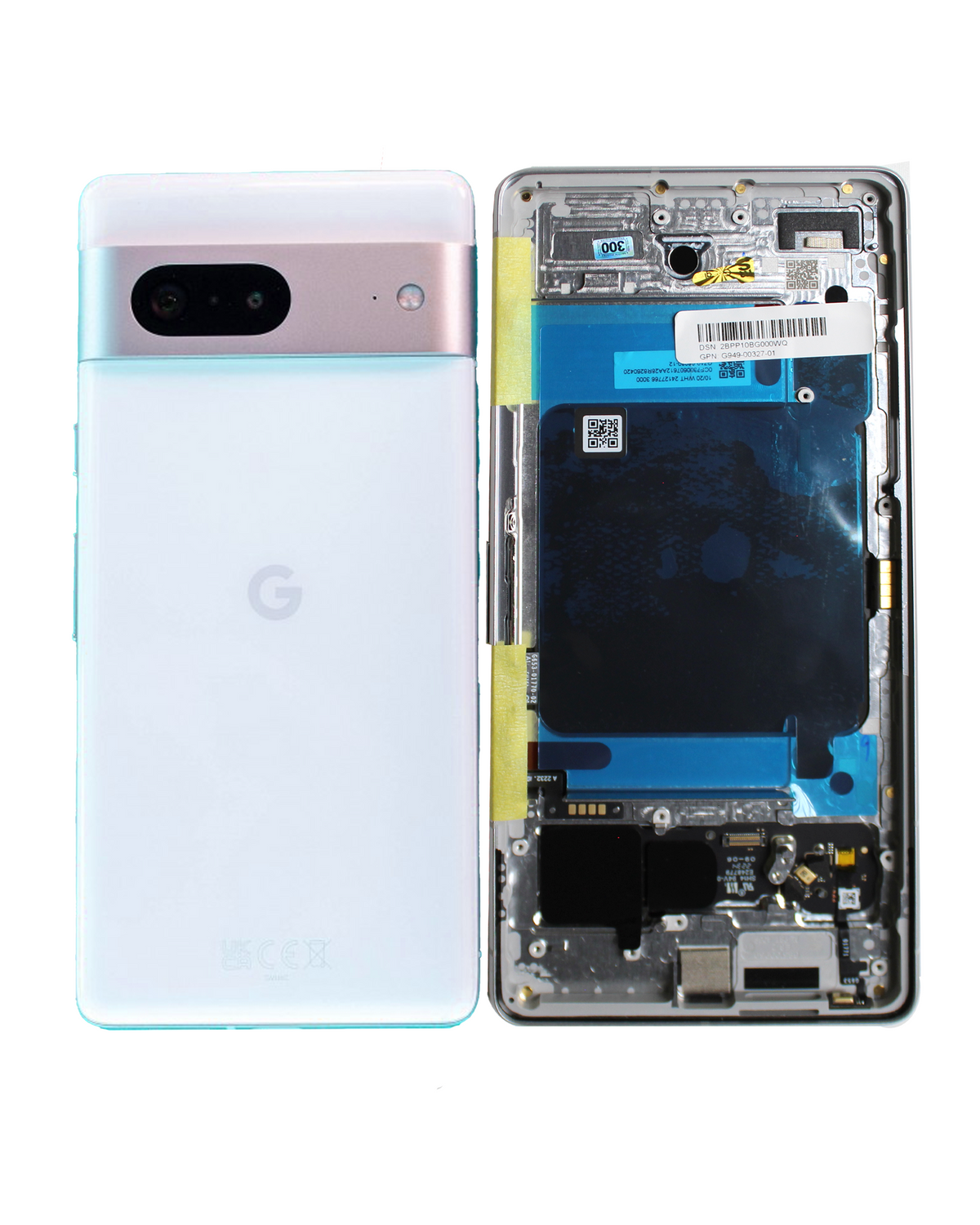 Back Housing Compatible For Google Pixel 7 Replacement (Genuine OEM) (Snow)