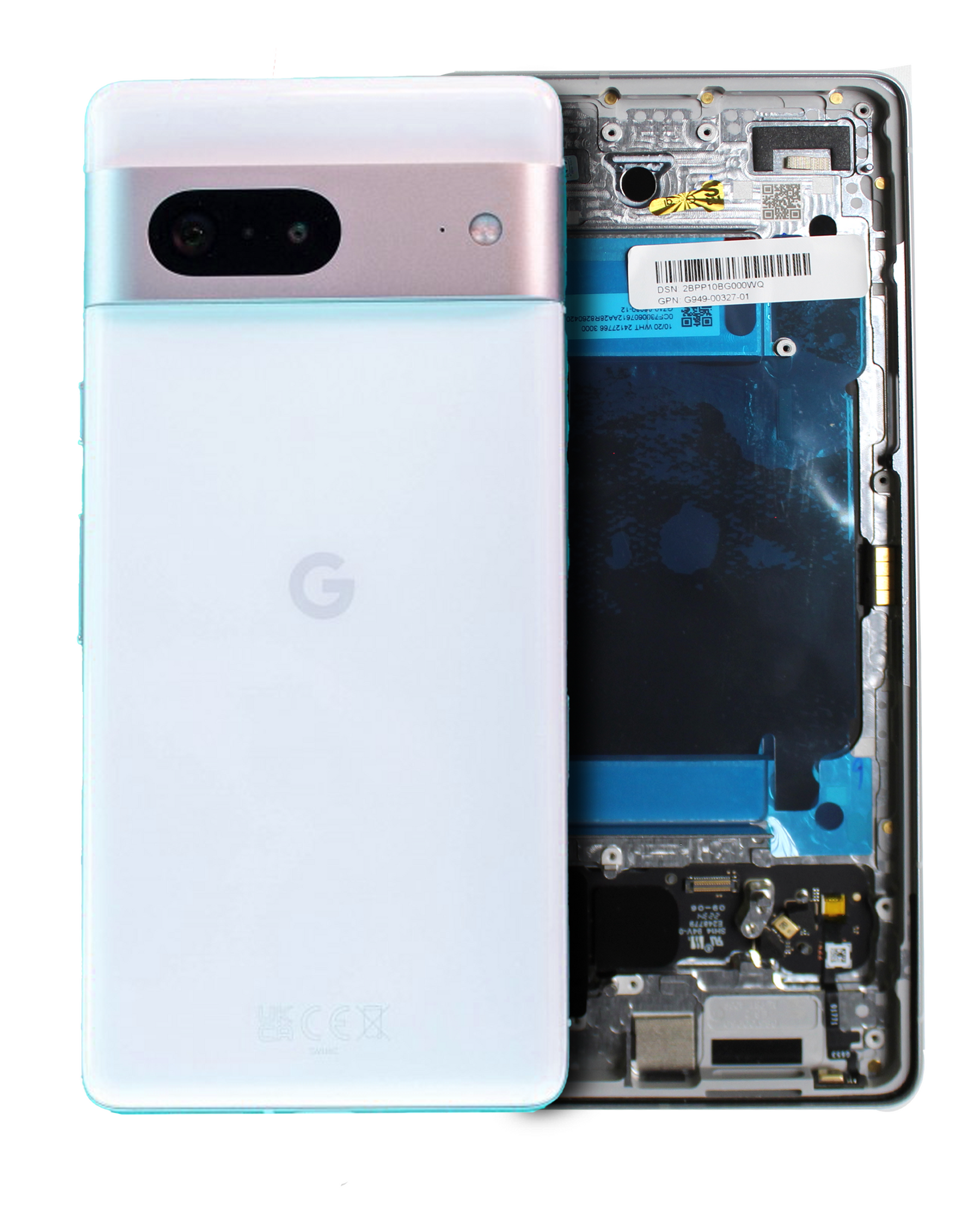 Back Housing Compatible For Google Pixel 7 Replacement (Genuine OEM) (Snow)