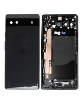 Back Housing for Google Pixel 6a Replacement (Used OEM Pull: Grade B/C) (Charcoal)