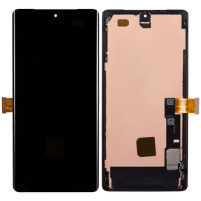 Replacement OLED Assembly With Frame (Without Finger Print Sensor) Compatible For Google Pixel 7 Pro (Vemake) (All Colors)