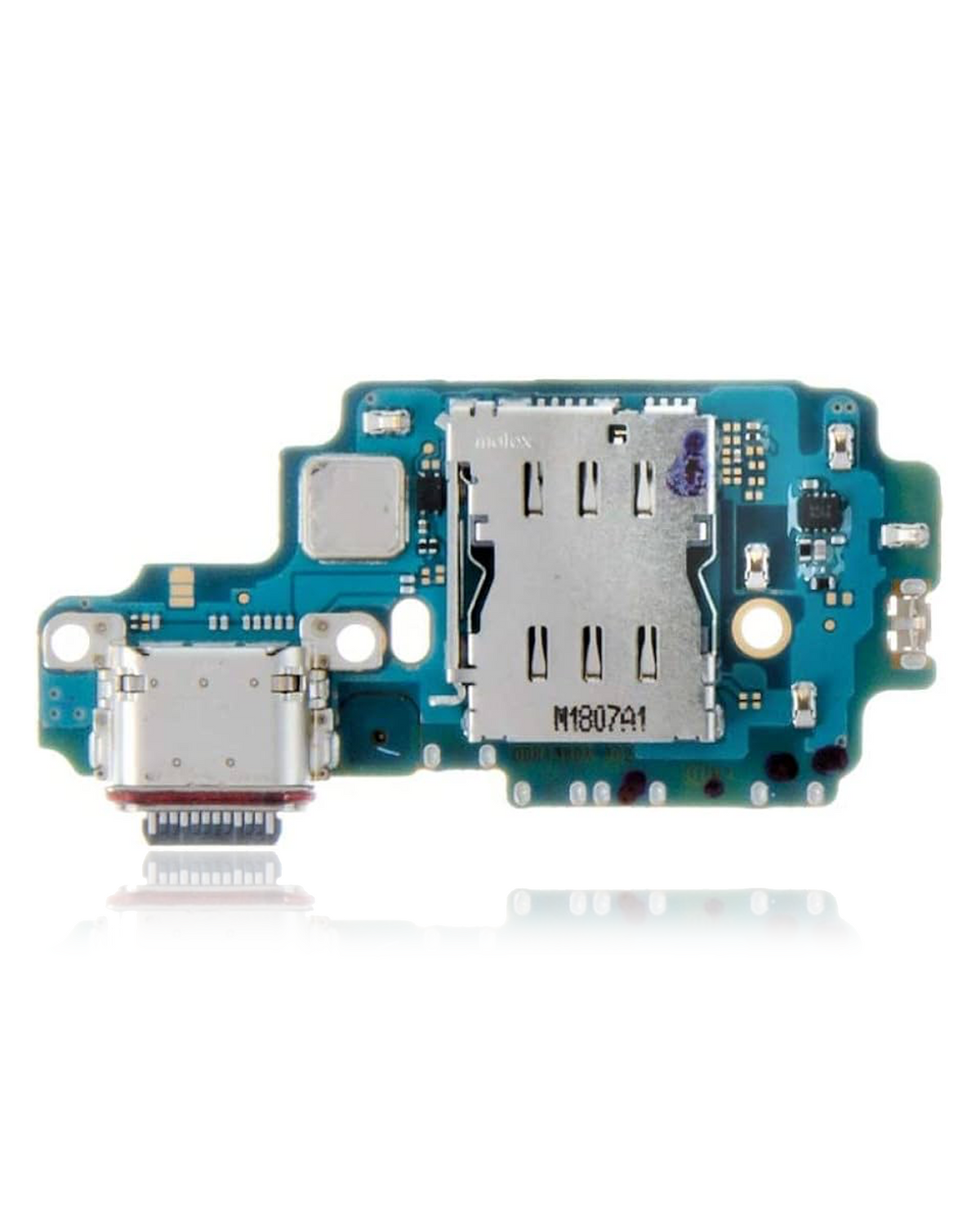 Replacement Charging Port Board With Sim Card Reader Compatible For Samsung Galaxy S22 Ultra 5G (US Version) (Service Pack)