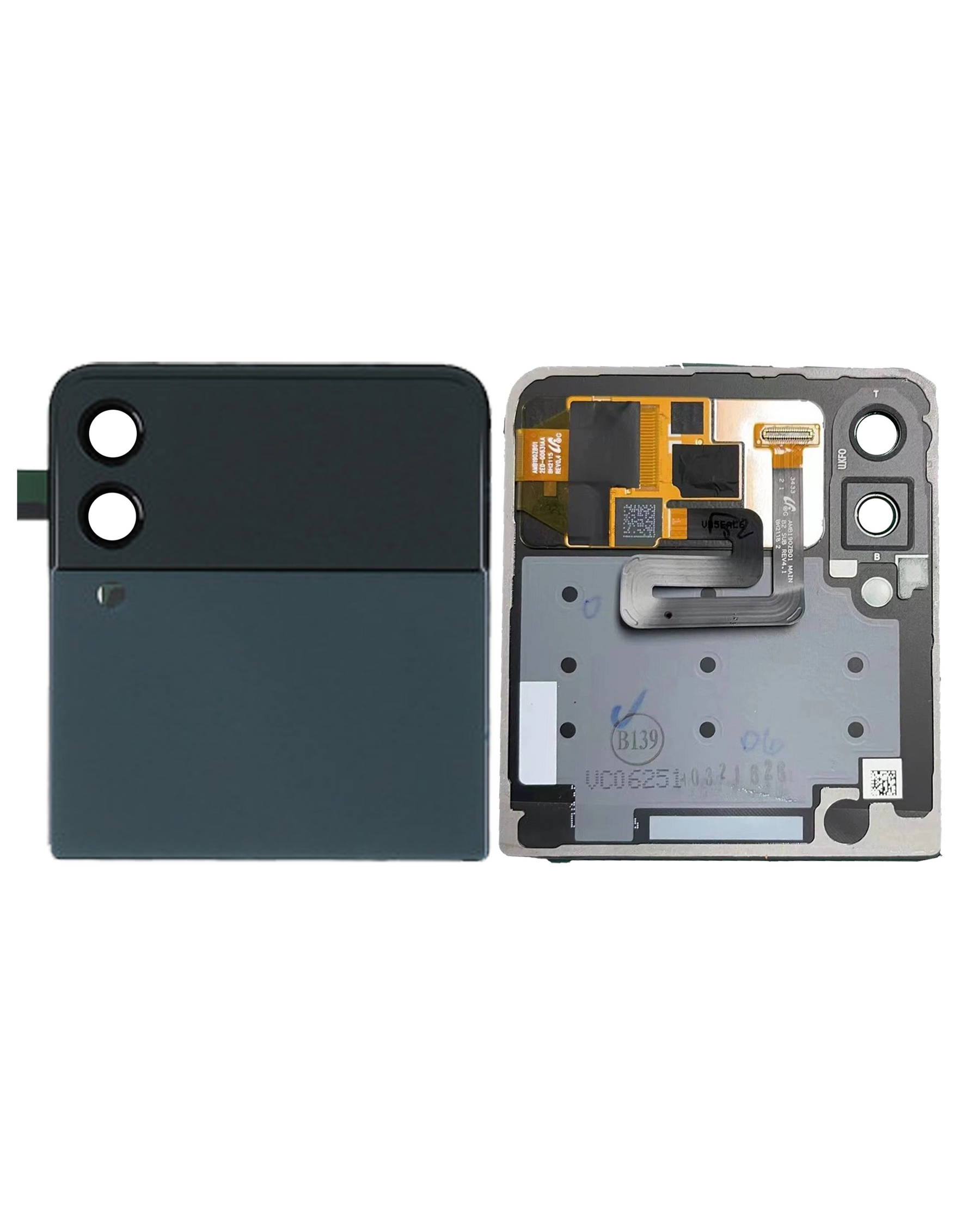 Replacement Outer OLED Assembly Compatible For Samsung Galaxy Z Flip 3 5G (US & International) (Service Pack) (Grey)