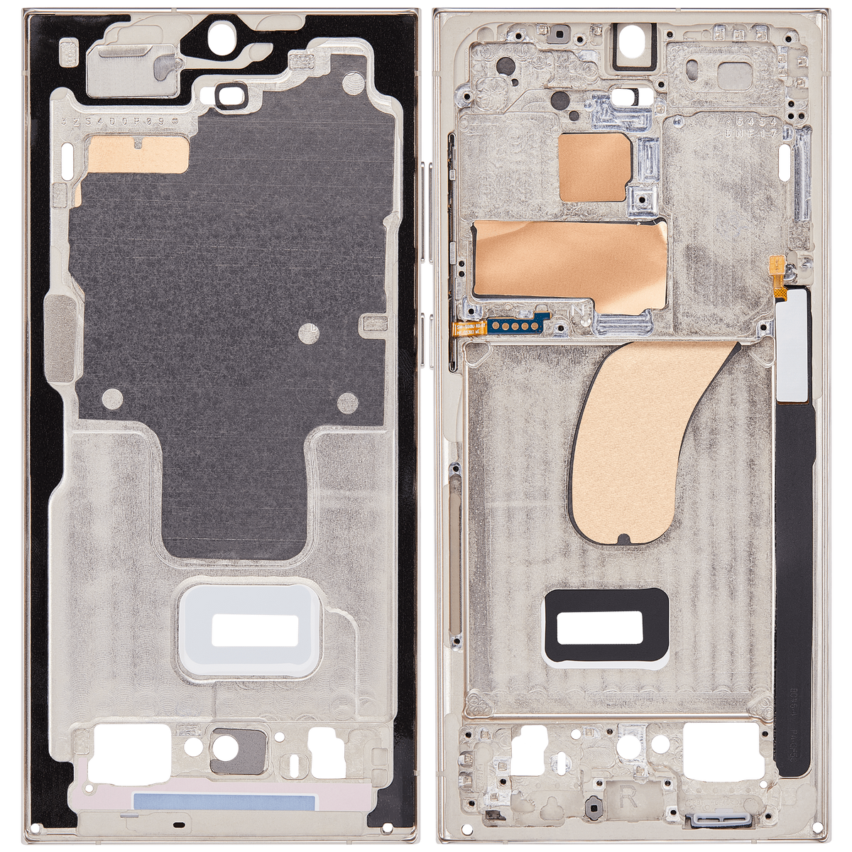 Mid-Frame Housing Compatible For Samsung Galaxy S23 Ultra 5G Replacement (US & International Version) (Cream)