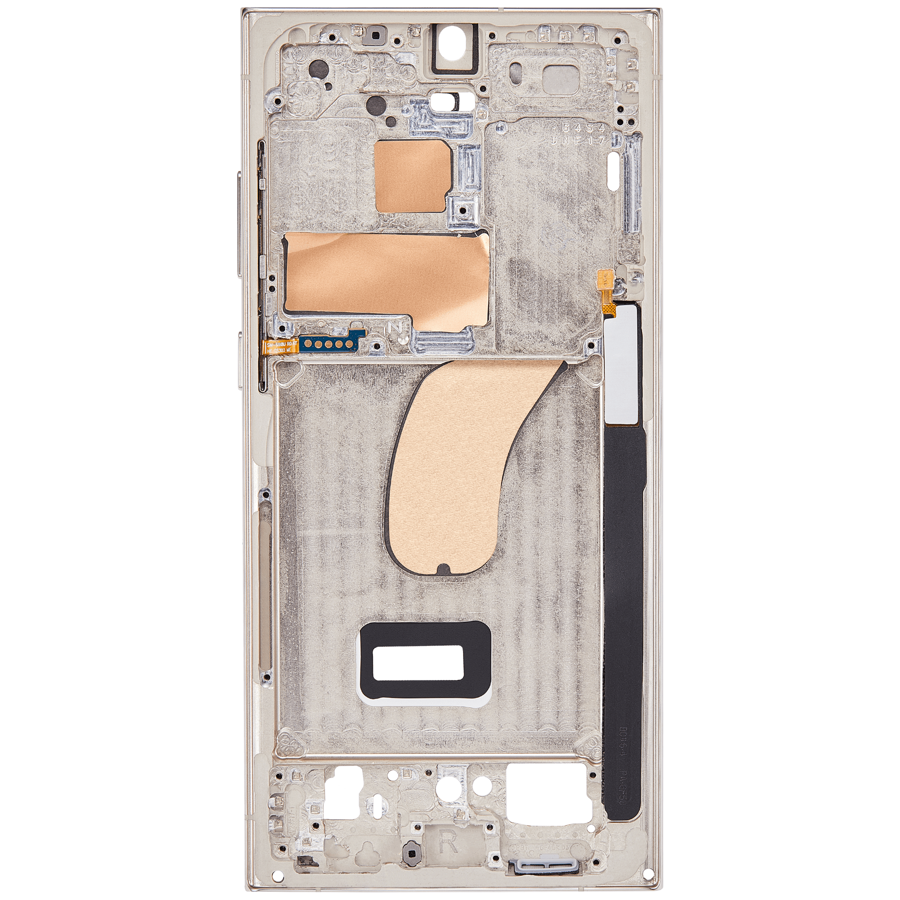 Mid-Frame Housing Compatible For Samsung Galaxy S23 Ultra 5G Replacement (US & International Version) (Cream)