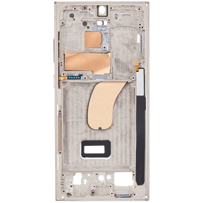 Mid-Frame Housing Compatible For Samsung Galaxy S23 Ultra 5G Replacement (US & International Version) (Cream)