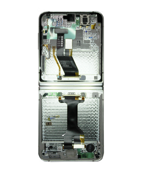 Replacement Inner OLED Assembly With Frame Compatible For Samsung Galaxy Z Flip 5 5G (US & International) (Service Pack) (Cream)