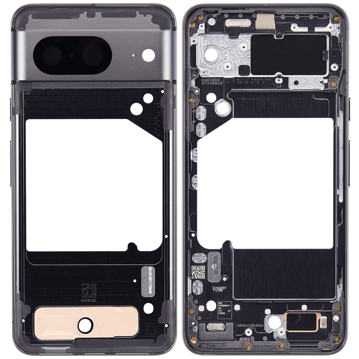 Mid-Frame Housing Compatible For Google Pixel 8 Replacement (Obsidian)