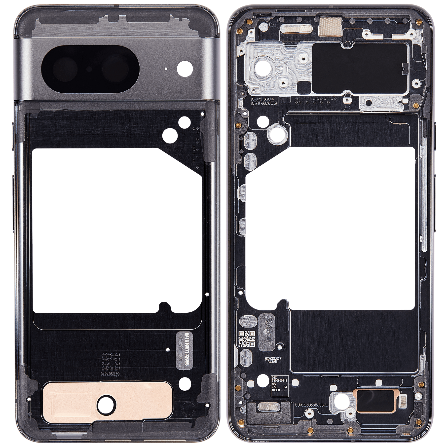 Mid-Frame Housing Compatible For Google Pixel 8 Replacement (Obsidian)