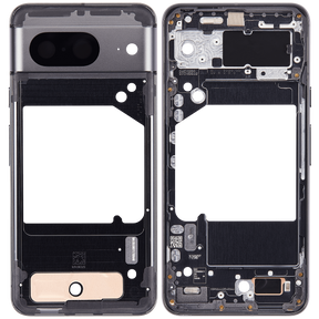 Mid-Frame Housing Compatible For Google Pixel 8 Replacement (Obsidian)