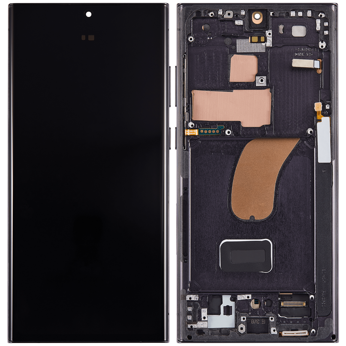 Replacement OLED Assembly With Frame Compatible For Samsung Galaxy S23 Ultra By MacFactory.Store (US & International) (Vemake) (Phantom Black)