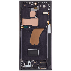 Replacement OLED Assembly With Frame Compatible For Samsung Galaxy S23 Ultra By MacFactory.Store (US & International) (Vemake) (Phantom Black)