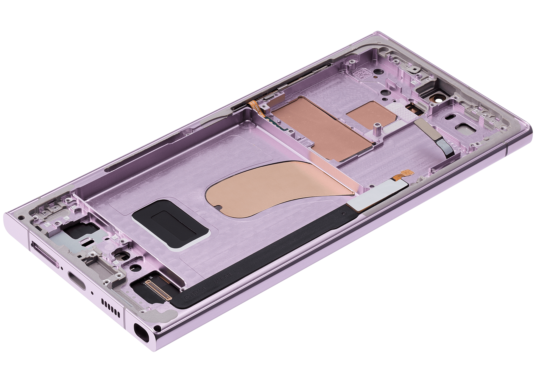 OLED Assembly With Frame Compatible For Samsung Galaxy S23 Ultra Replacement(US & International) (VeMake) (Lavender)