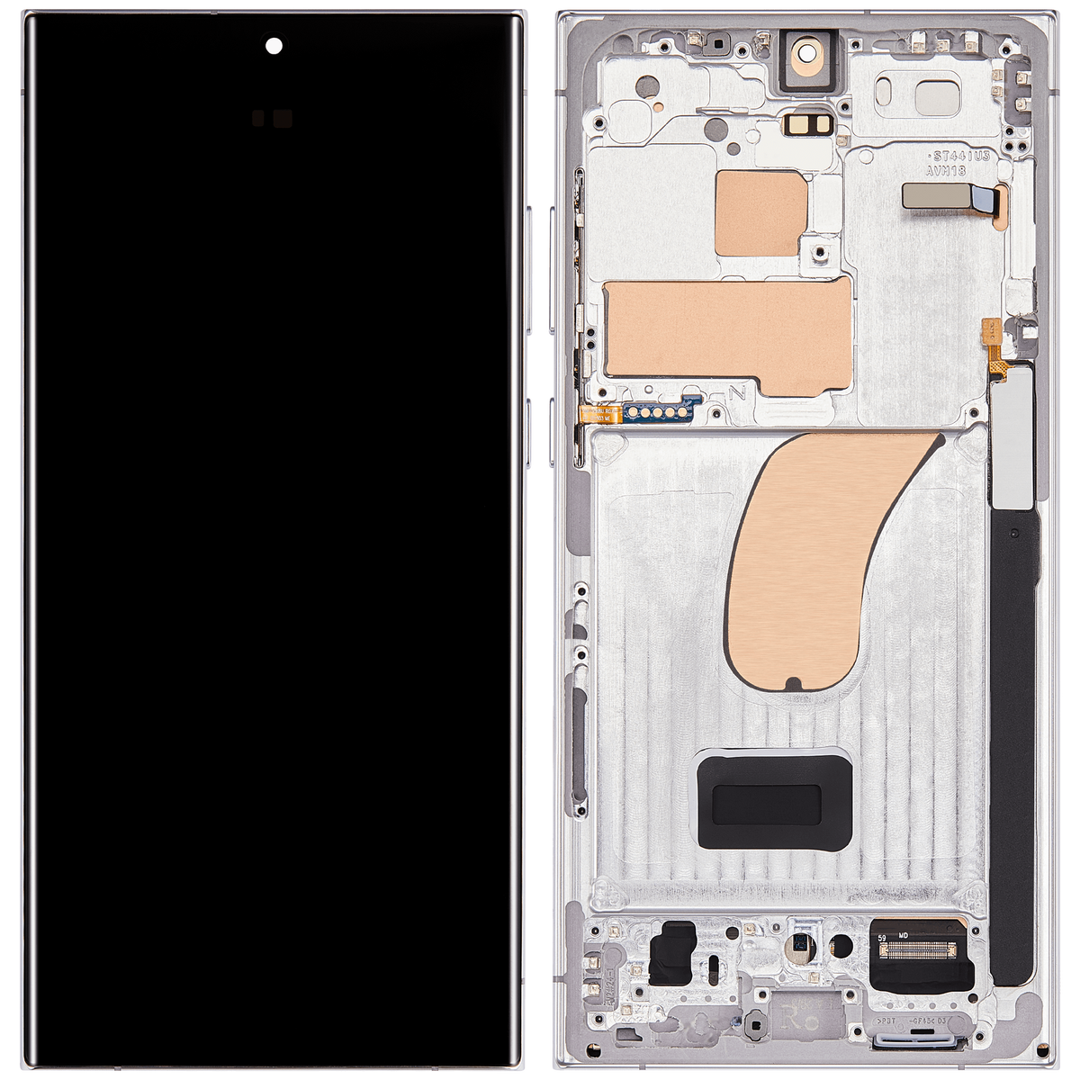 OLED Assembly With Frame Compatible For Samsung Galaxy S23 Ultra  Replacement (US & International) (Vemake ) (Sky Blue)