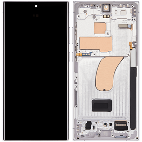 OLED Assembly With Frame Compatible For Samsung Galaxy S23 Ultra  Replacement (US & International) (Vemake ) (Sky Blue)