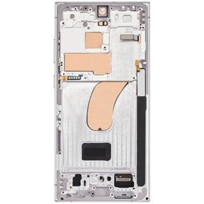 OLED Assembly With Frame Compatible For Samsung Galaxy S23 Ultra  Replacement (US & International) (Vemake ) (Sky Blue)