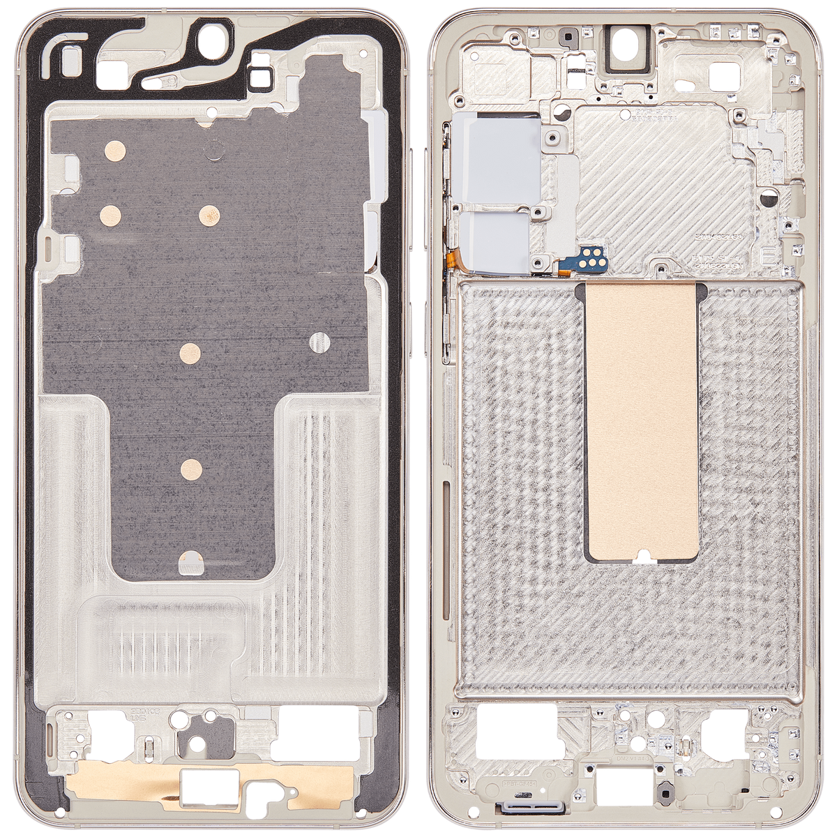 Mid-Frame Housing Compatible For Samsung Galaxy S23 Plus 5G Replacement (International Version) (Cream)