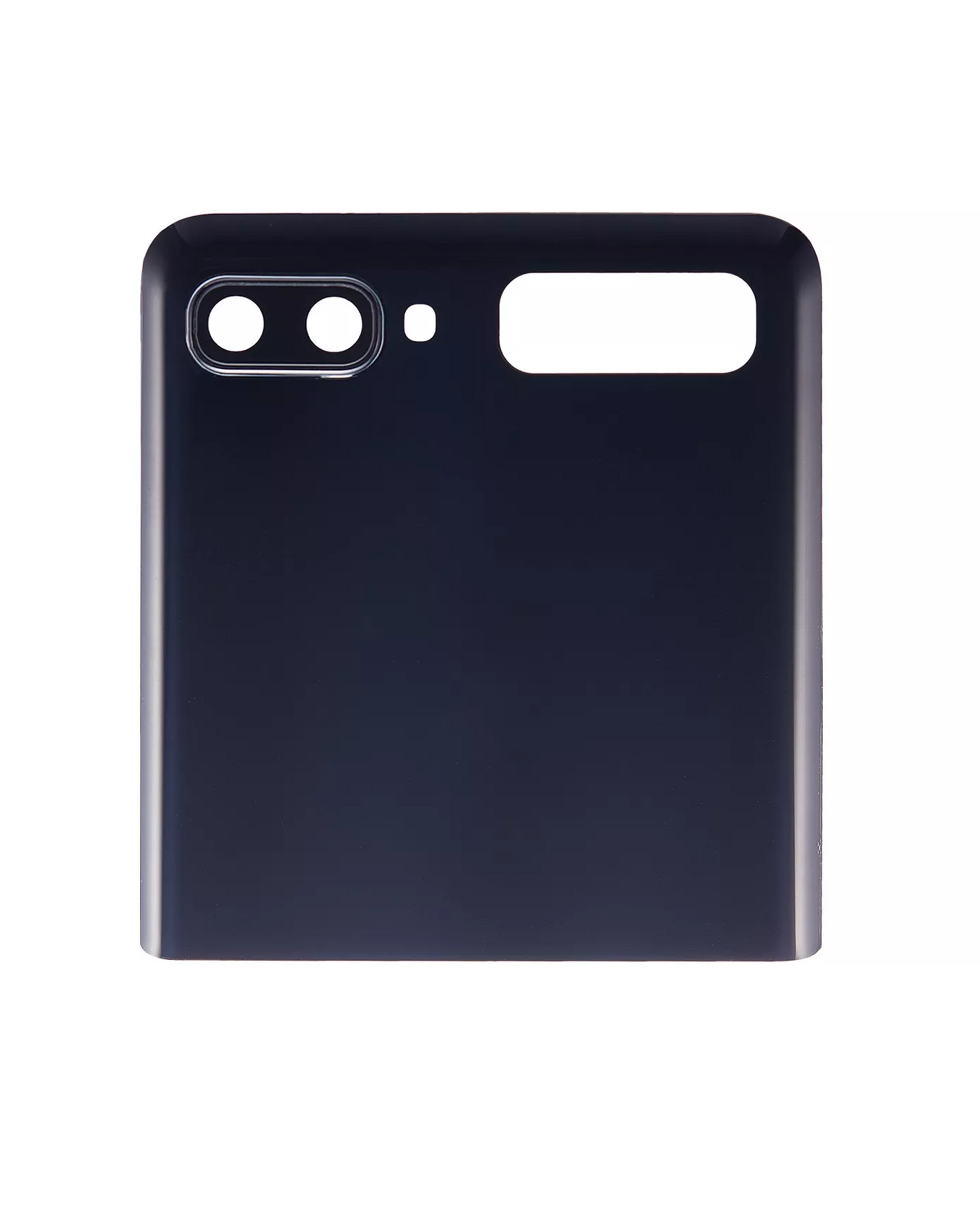 Replacement Top LCD Back Cover with Camera Lens (Top Only) Compatible For Samsung Galaxy Z Flip 4G (F700) / Z Flip 5G (F707) (Service Pack) (Mirror Black)