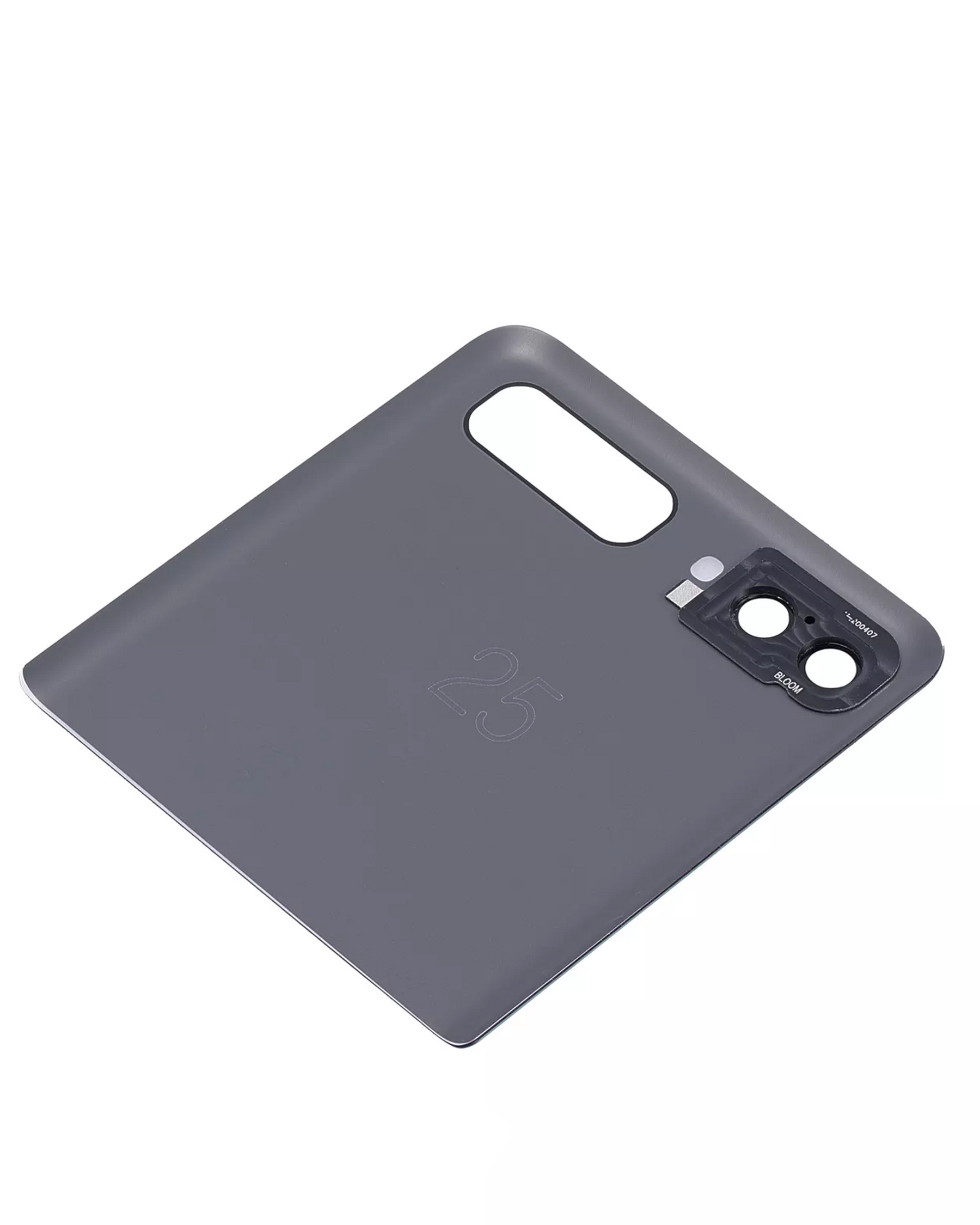 Replacement Top LCD Back Cover with Camera Lens (Top Only) Compatible For Samsung Galaxy Z Flip 4G (F700) / Z Flip 5G (F707) (Service Pack) (Mirror Black)