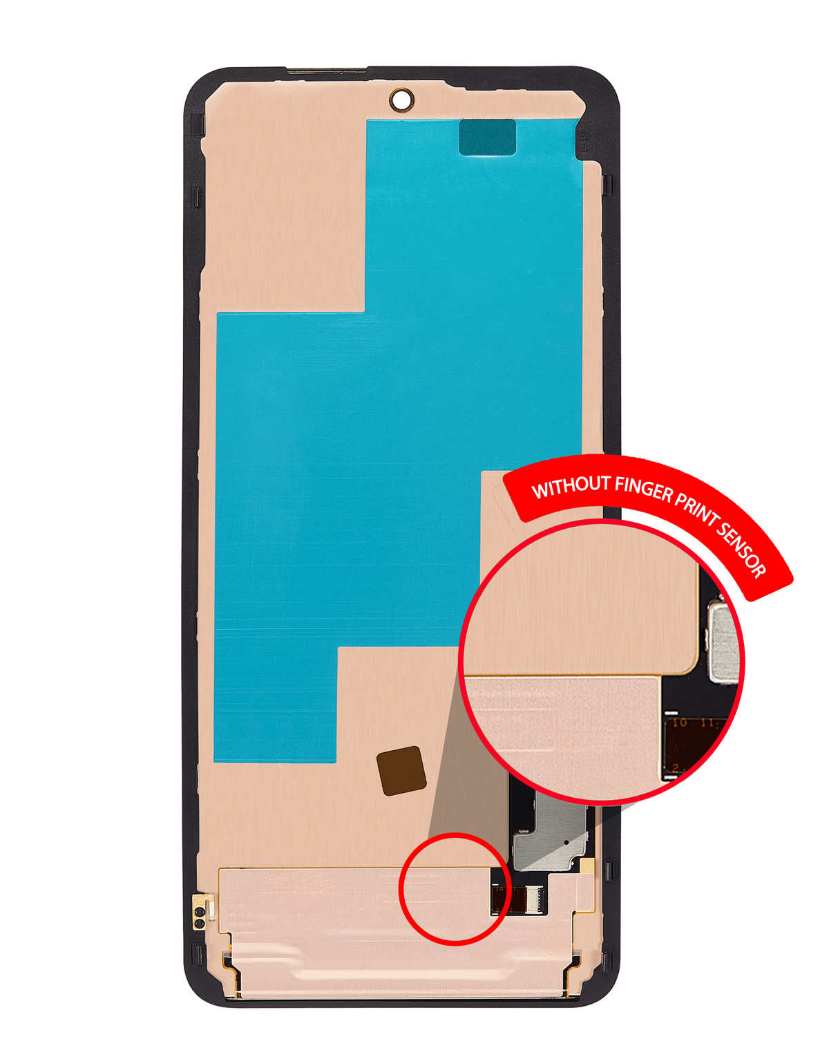 Replacement OLED Assembly With Frame (Without Finger Print Sensor) Compatible For Google Pixel 8 Pro (Vemake) (All Colors)