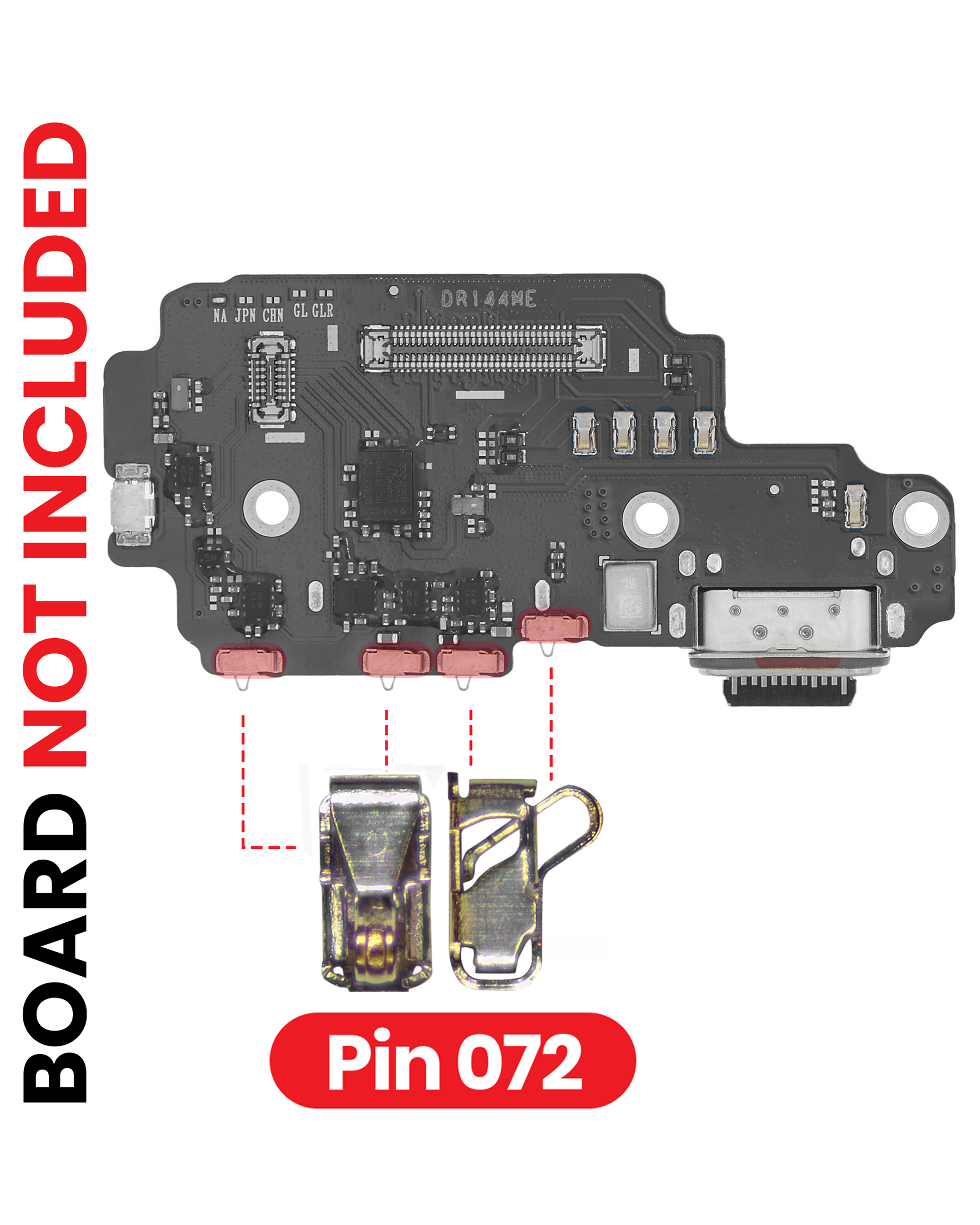 PCB Board Contact Pins (072) Compatible For All Samsung Models Replacement  (Width: 1.6mm / Length: 2.2mm)