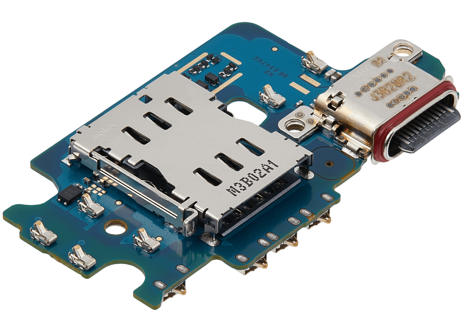 Charging Port Board With Sim Card Reader   Compatible For Samsung Galaxy S24 5G Replacement(S921U) (North American Version)