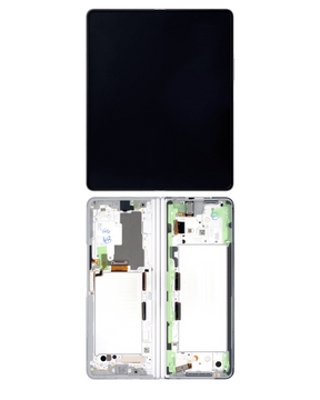 Replacement Inner OLED Assembly With Frame Compatible For Samsung Galaxy Z Fold 3 5G (US & International) (Blemish: Grade C) (Phantom Silver)