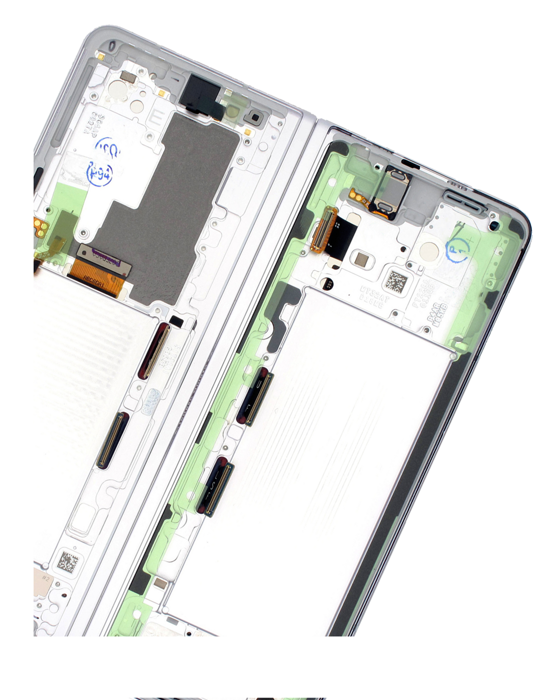 Replacement Inner OLED Assembly With Frame Compatible For Samsung Galaxy Z Fold 3 5G (US & International) (Blemish: Grade C) (Phantom Silver)