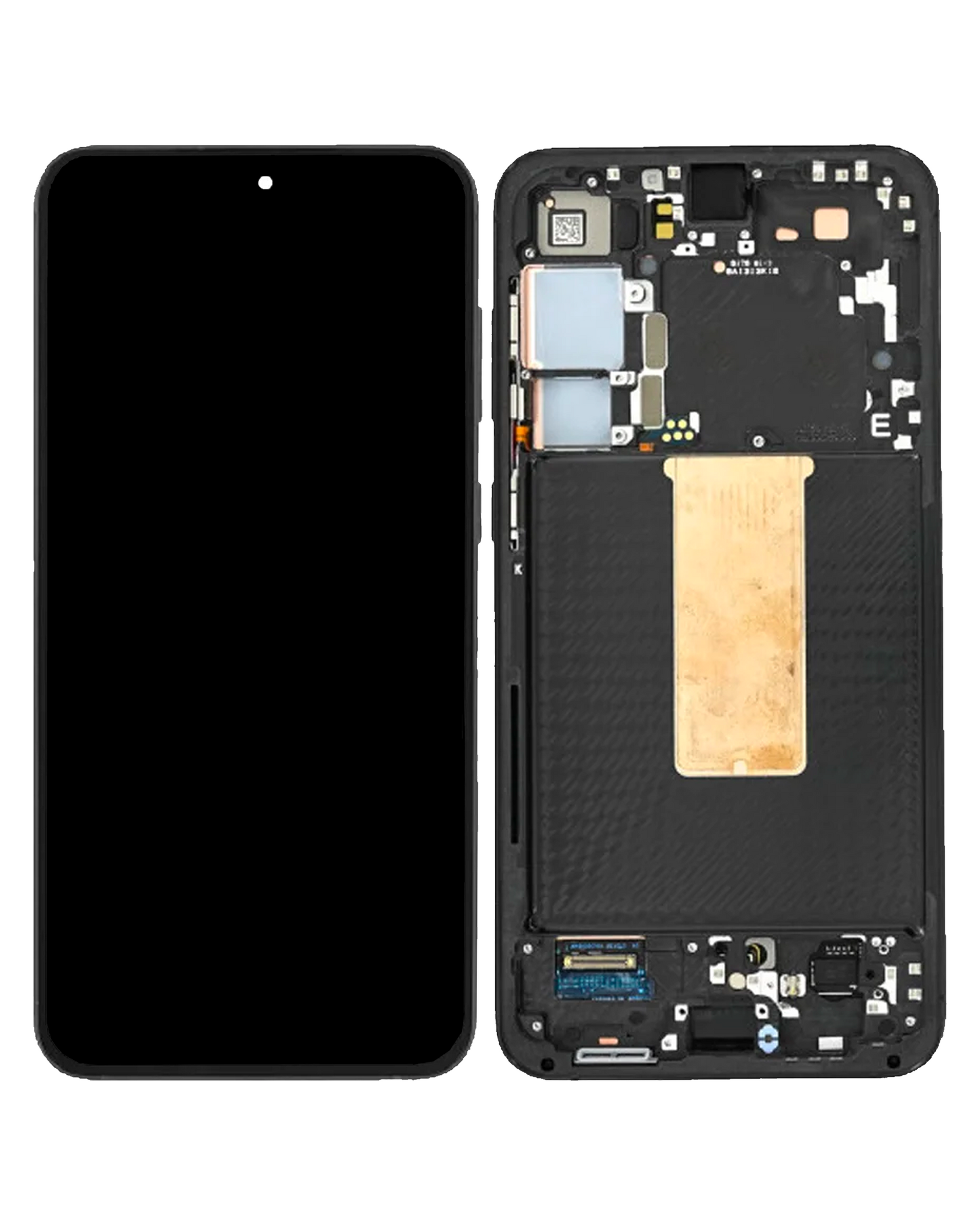 OLED Assembly With Frame Compatible For Samsung Galaxy S23 Plus 5G Replacement (US & International) (Used OEM Pull: Grade B/C) (Phantom Black)