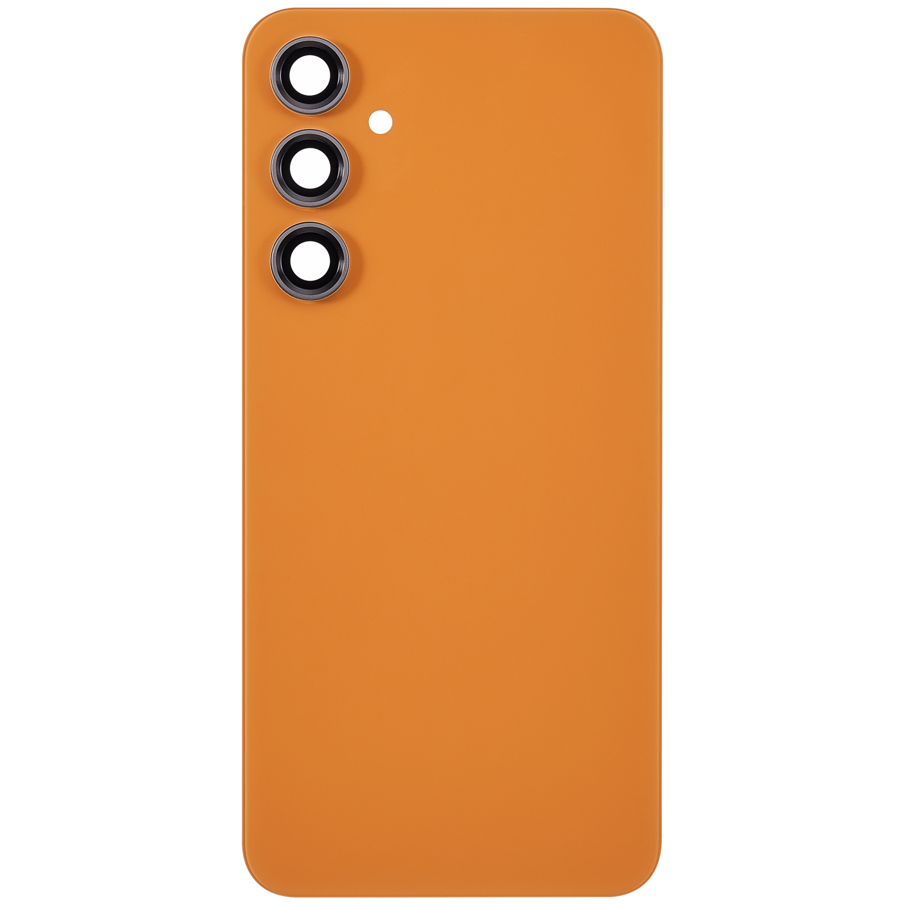 Back cover Glass With Camera Lens Compatible For Samsung Galaxy S23 FE 5G Replacement (Vemake) (Tangerine)