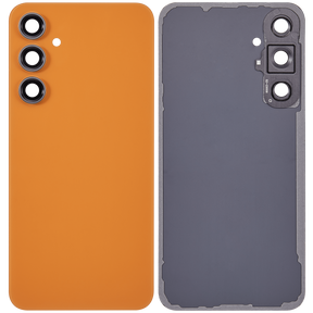 Back cover Glass With Camera Lens Compatible For Samsung Galaxy S23 FE 5G Replacement (Vemake) (Tangerine)