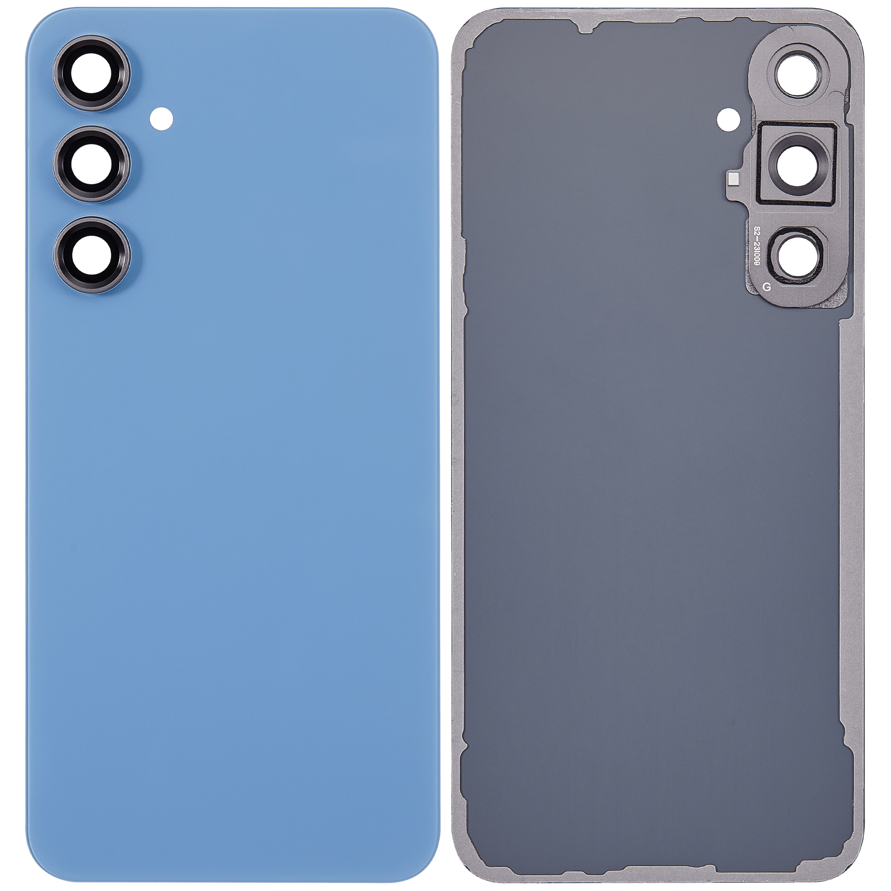 Back cover Glass With Camera Lens Compatible For Samsung Galaxy S23 FE 5G Replacement (Vemake) (Indigo)